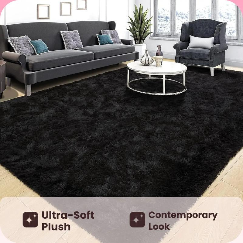 Qozy Up Ultra Soft Shag Area Rug – Fluffy Bedroom & Living Room Carpet for Dorm, Kids Room, Nursery & Home Decor