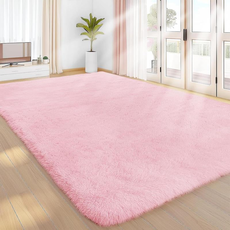 Qozy Up Ultra Soft Shag Area Rug – Fluffy Bedroom & Living Room Carpet for Dorm, Kids Room, Nursery & Home Decor